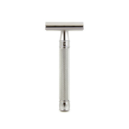 Edwin Jagger 3ONE6 Knurled Stainless Steel DE Safety Razor Front