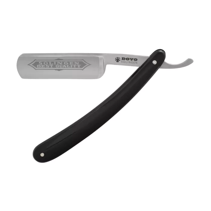 Dovo Straight Razor Black Plastic 6/8