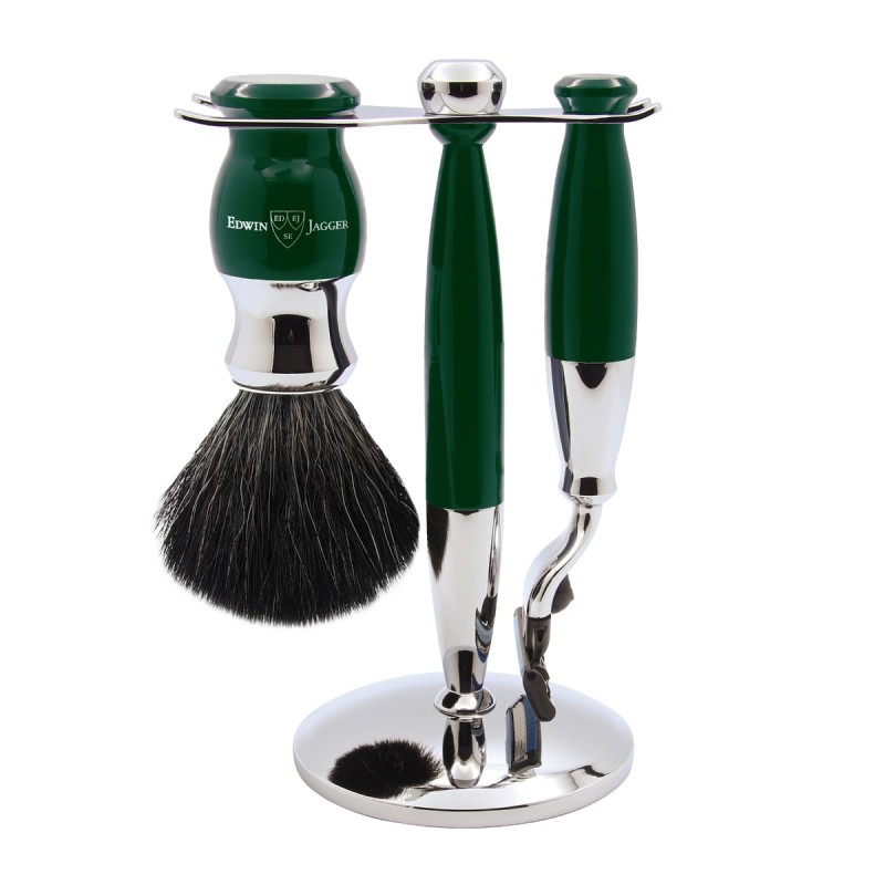 Edwin Jagger 37 Range 3pc GilletteÂ® Mach3Â® Razor Shaving Set Dark ...