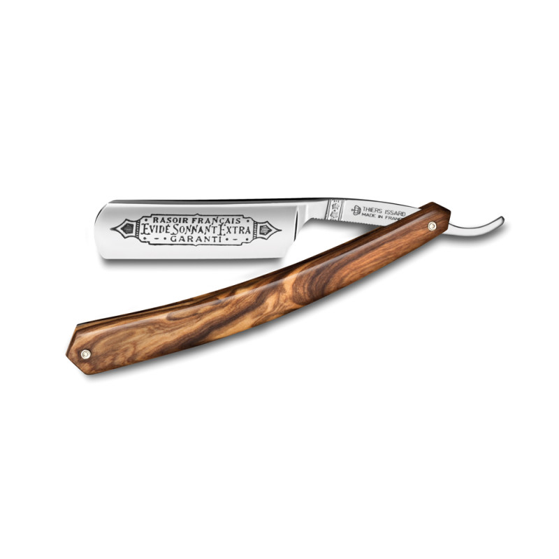 Singer Razor Thiers Issard Singing Hollowed 1196 Olivewood 6/8 Straight Razor